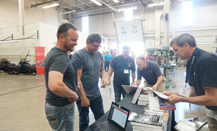 Instructors getting information from a vendor